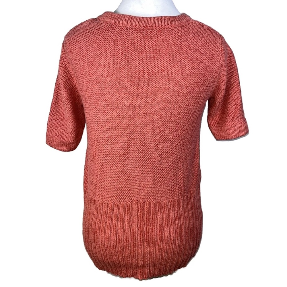 J. Jill Button Knit Cardigan Sweater Cotton Blend Pockets Ribbed Size XS Pink - Picture 3 of 9